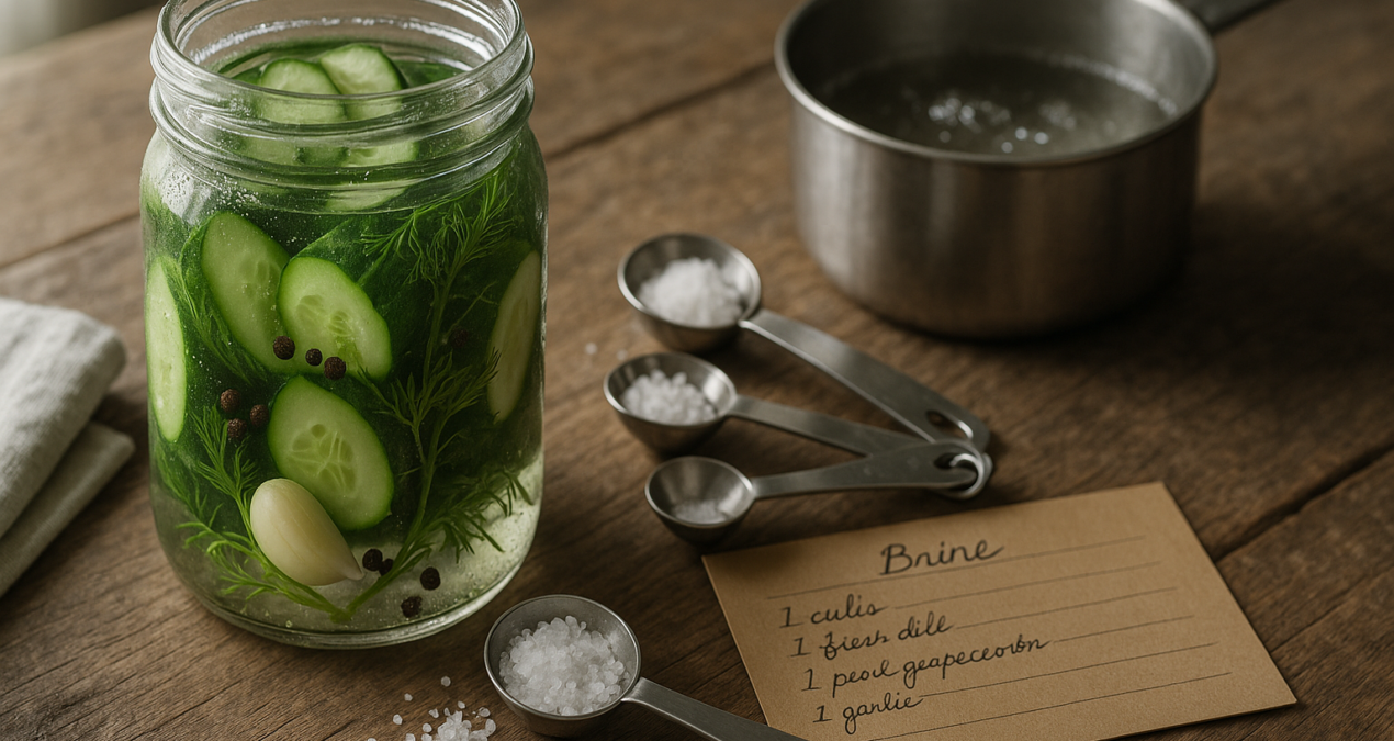 Saumure pour lactofermentation : calculateur, tableaux de conversion et 12 recettes testées